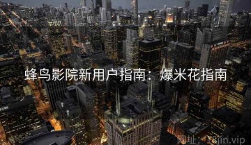 蜂鸟影院新用户指南：爆米花指南