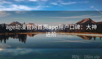age动漫官网首页app用户口碑：大神进阶